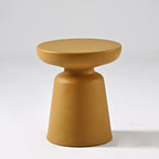 Table d'appoint ronde nordique mate pour petit canapé