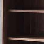 Meuble d'appoint marron à 2 tiroirs de style milieu du siècle avec porte à gaz