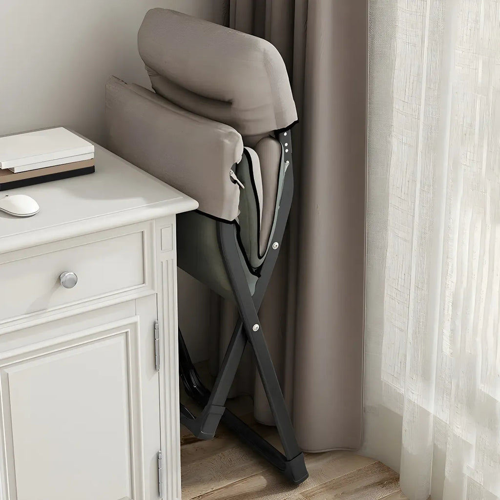 Fauteuil inclinable à bascule moderne en tissu pied-de-poule avec rangement