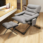 Fauteuil inclinable à bascule moderne en tissu pied-de-poule avec rangement