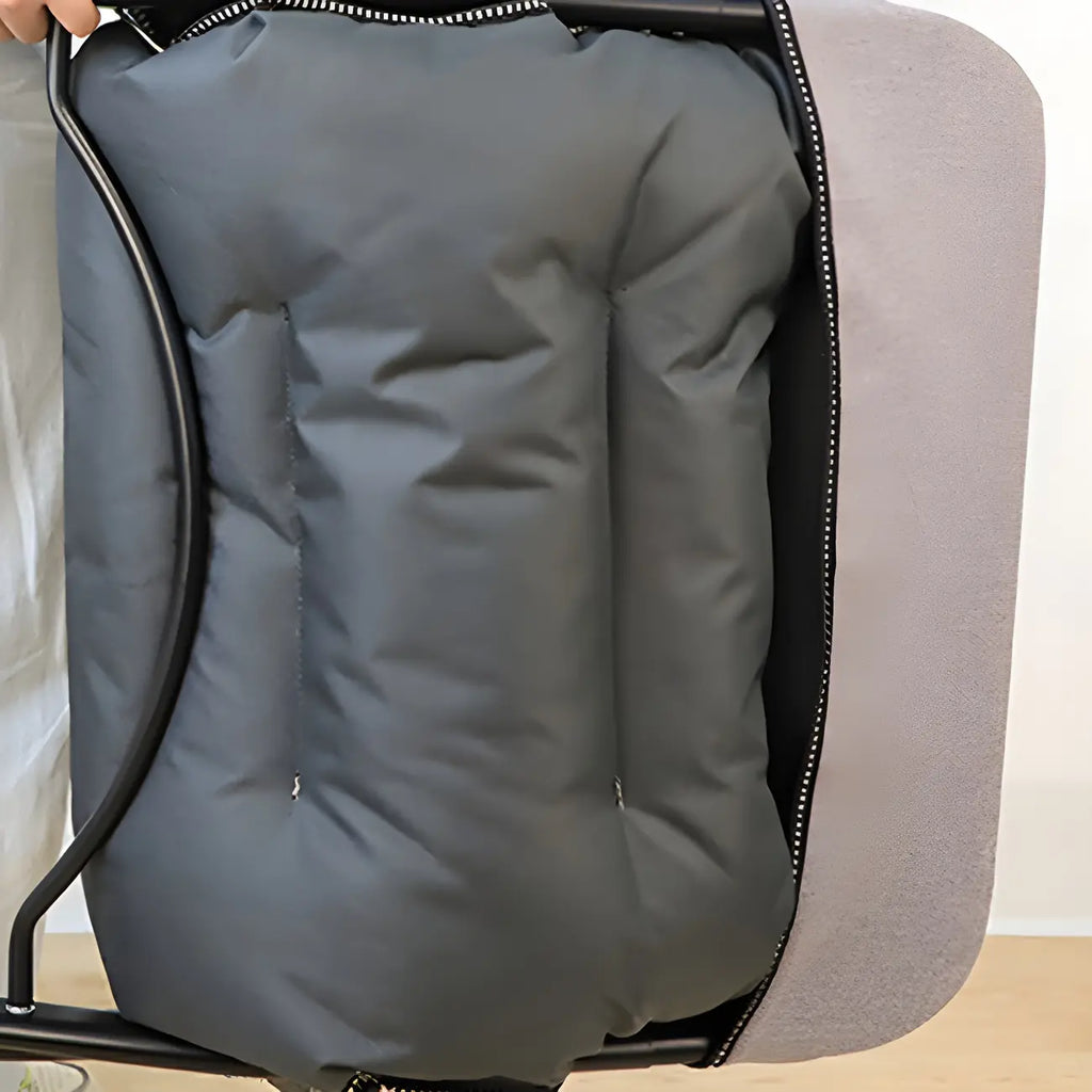 Fauteuil inclinable à bascule moderne en tissu pied-de-poule avec rangement