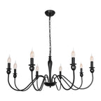 Lustres industriels noirs à hauteur réglable pour la maison