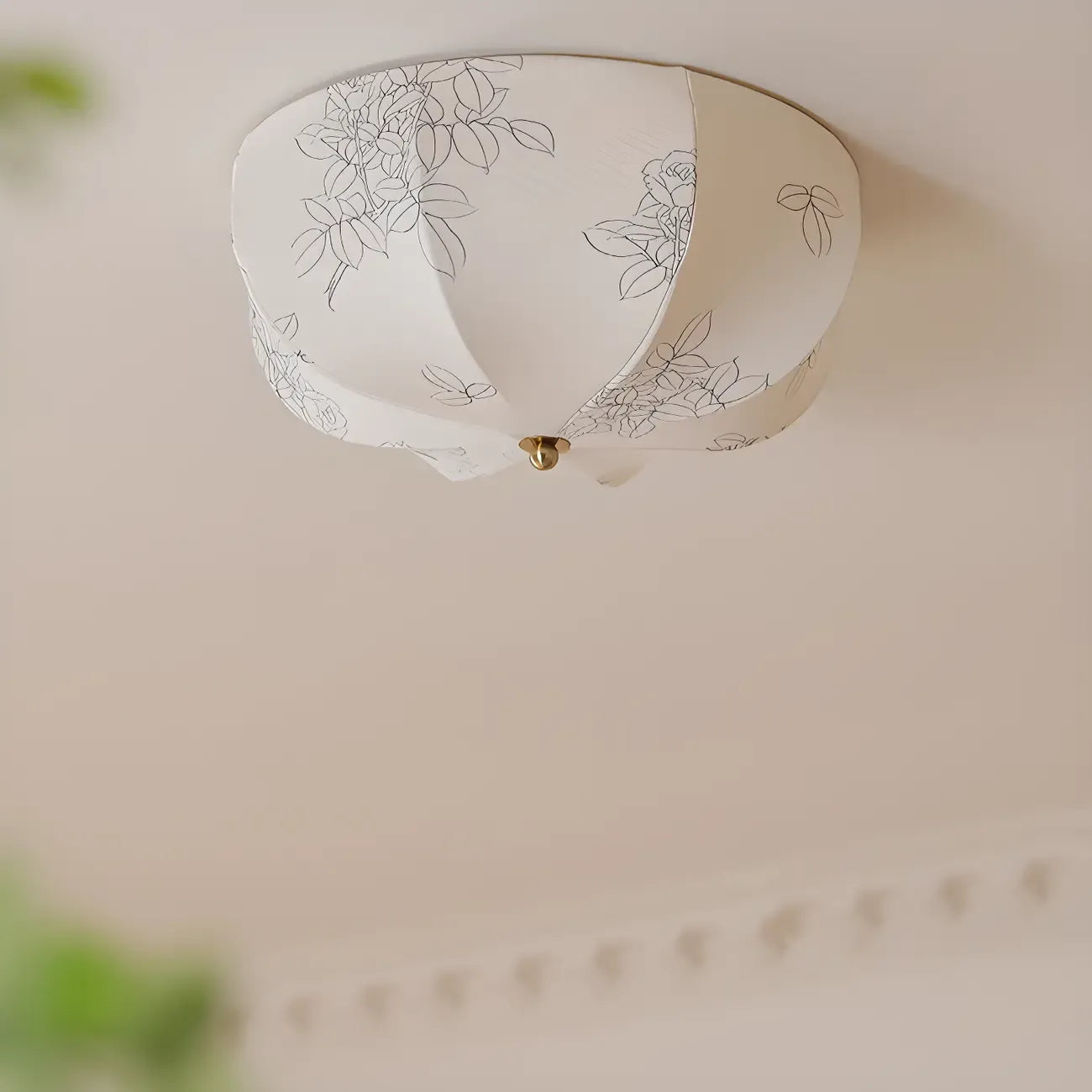 Plafonnier élégant en tissu en forme de tambour pour intérieur de maison