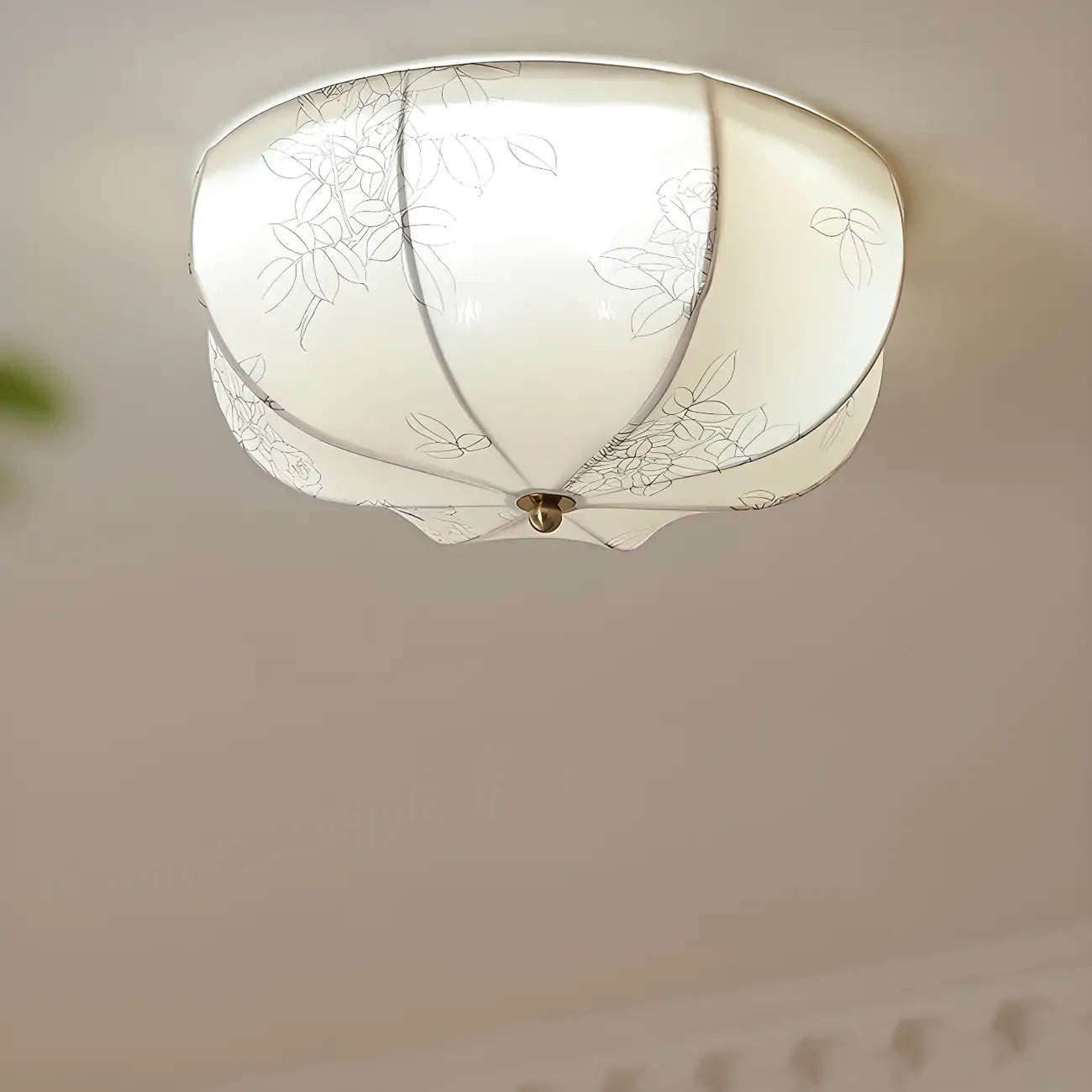 Plafonnier élégant en tissu en forme de tambour pour intérieur de maison