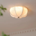 Plafonnier élégant en tissu en forme de tambour pour intérieur de maison