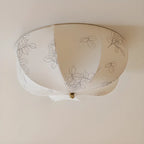 Plafonnier élégant en tissu en forme de tambour pour intérieur de maison