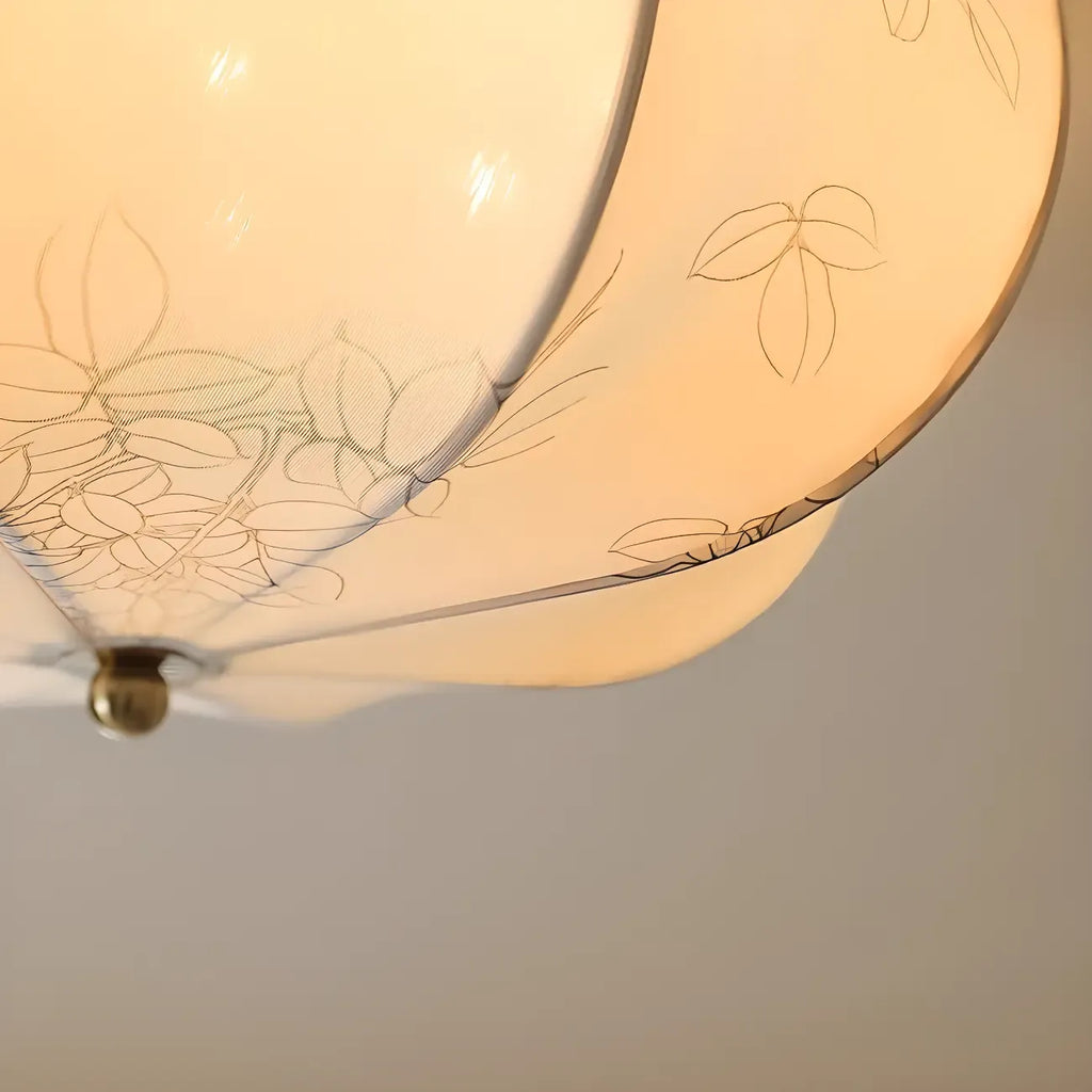 Plafonnier élégant en tissu en forme de tambour pour intérieur de maison