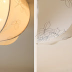 Plafonnier élégant en tissu en forme de tambour pour intérieur de maison