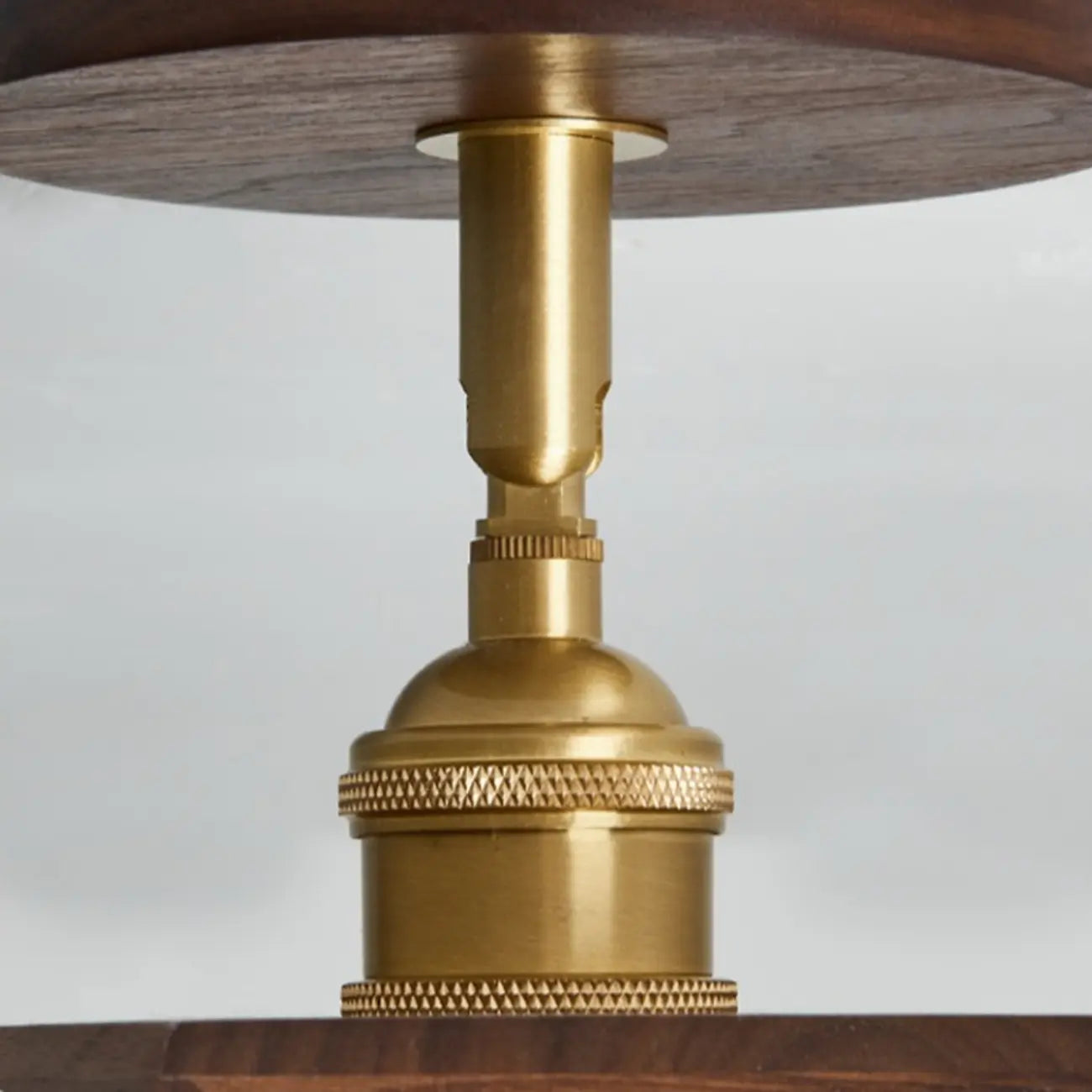 Mini plafonnier semi-encastré trapézoïdal en noyer pour la maison