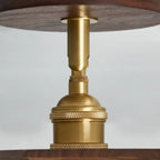 Mini plafonnier semi-encastré trapézoïdal en noyer pour la maison