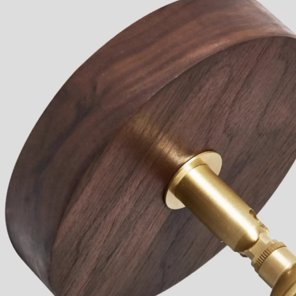 Mini plafonnier semi-encastré trapézoïdal en noyer pour la maison