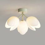 Plafonnier élégant en résine florale miniature pour salon