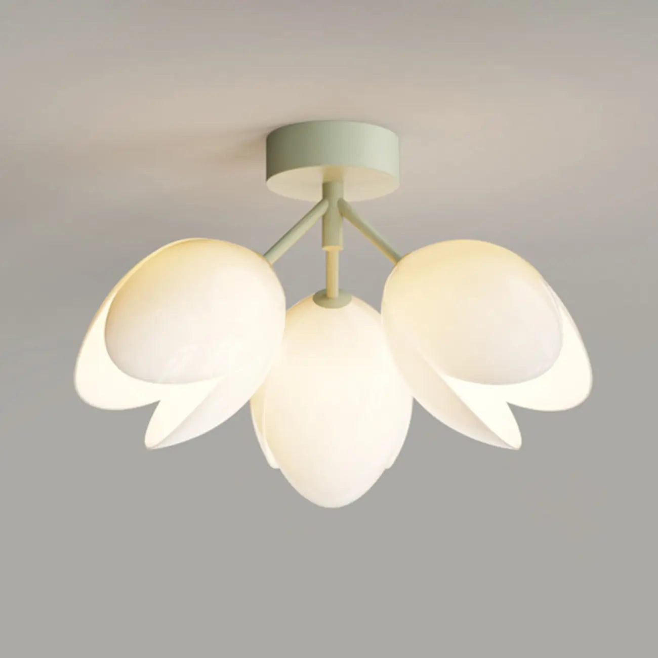 Plafonnier élégant en résine florale miniature pour salon