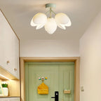 Plafonnier élégant en résine florale miniature pour salon