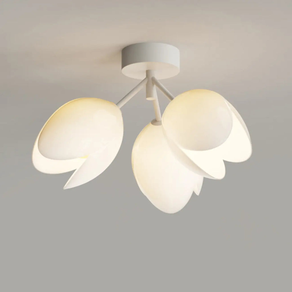 Plafonnier élégant en résine florale miniature pour salon