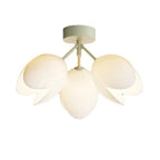 Plafonnier élégant en résine florale miniature pour salon