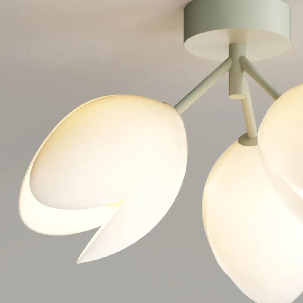 Plafonnier élégant en résine florale miniature pour salon