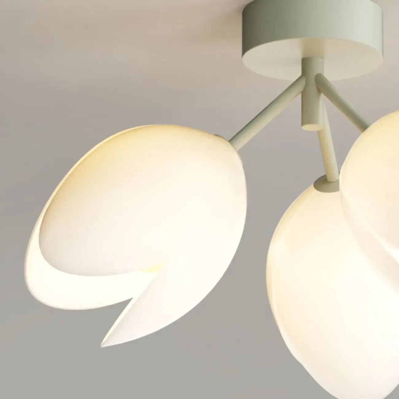 Plafonnier élégant en résine florale miniature pour salon