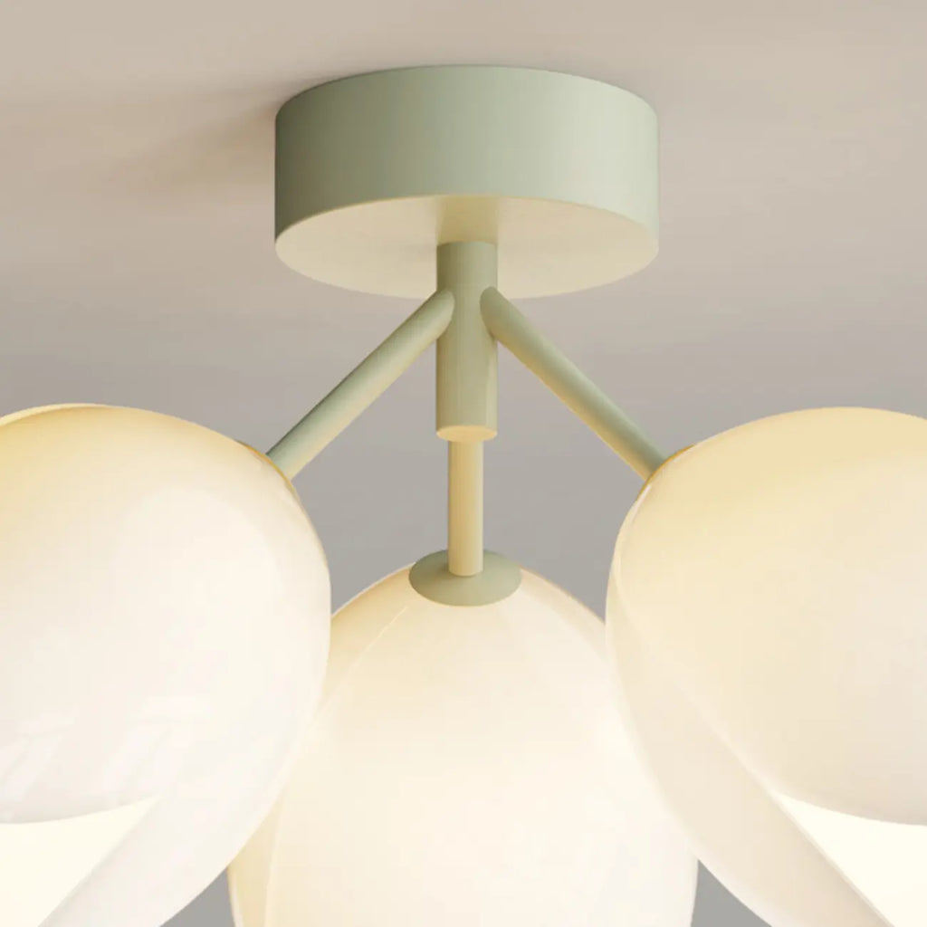 Plafonnier élégant en résine florale miniature pour salon