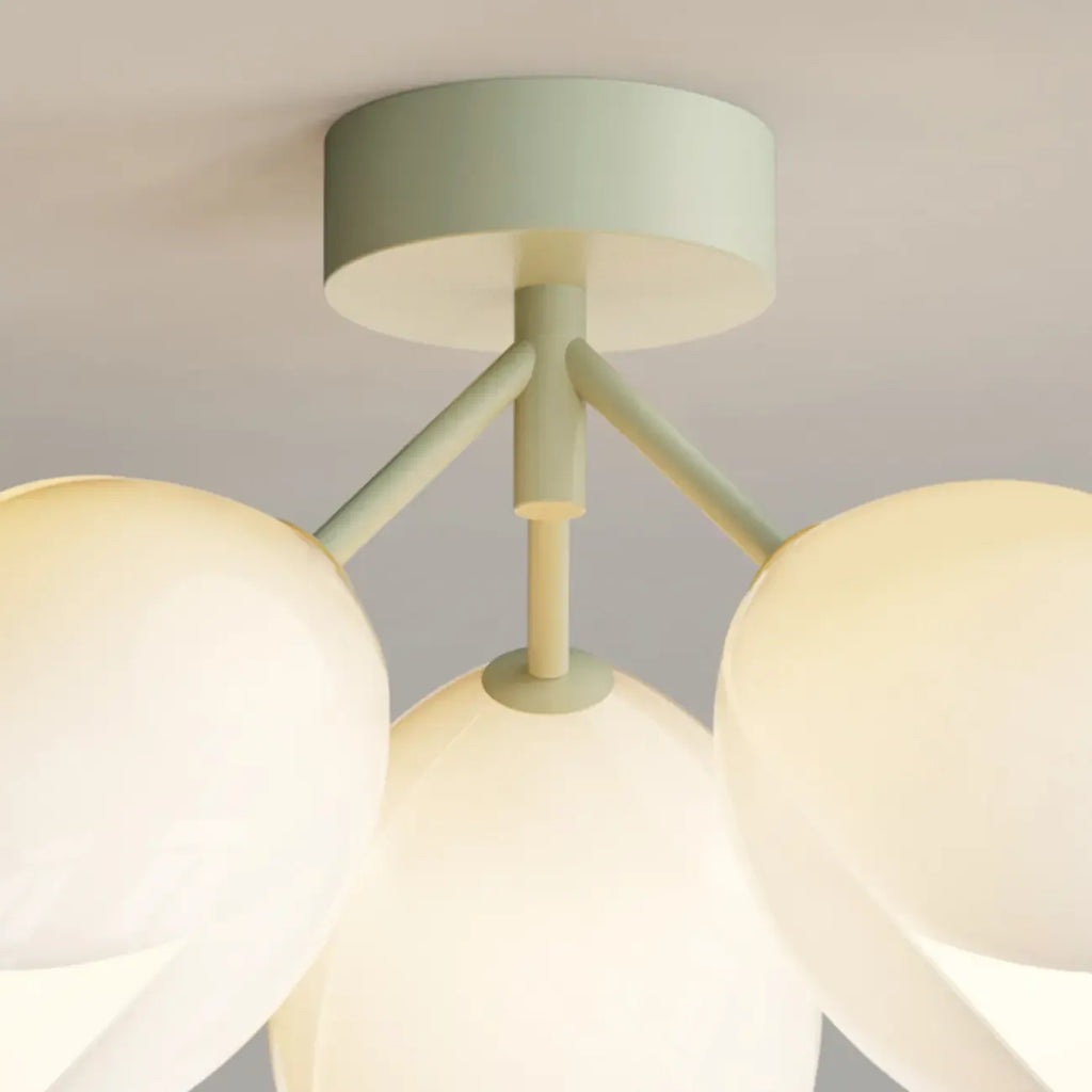 Plafonnier élégant en résine florale miniature pour salon