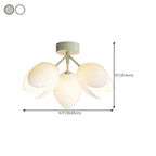 Plafonnier élégant en résine florale miniature pour salon