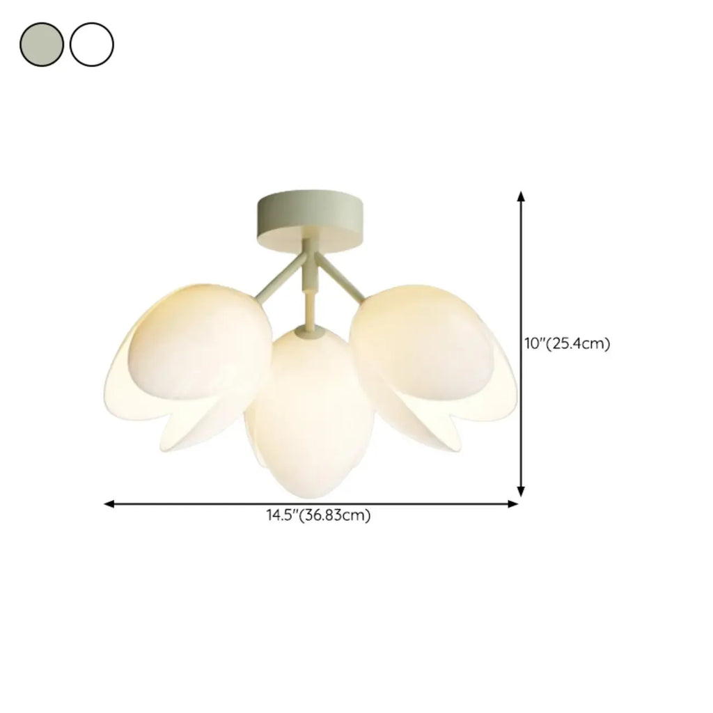 Plafonnier élégant en résine florale miniature pour salon