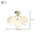 Plafonnier élégant en résine florale miniature pour salon