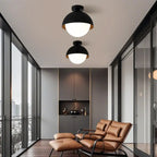 Plafonnier semi-encastré minimaliste à abat-jour mini dôme