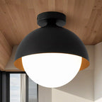 Plafonnier semi-encastré minimaliste à abat-jour mini dôme