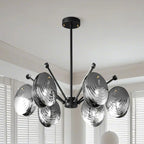 Lustres modernes réglables en métal gris argenté et métal gris