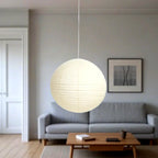 Suspension lanterne en papier blanc recyclé pour salon