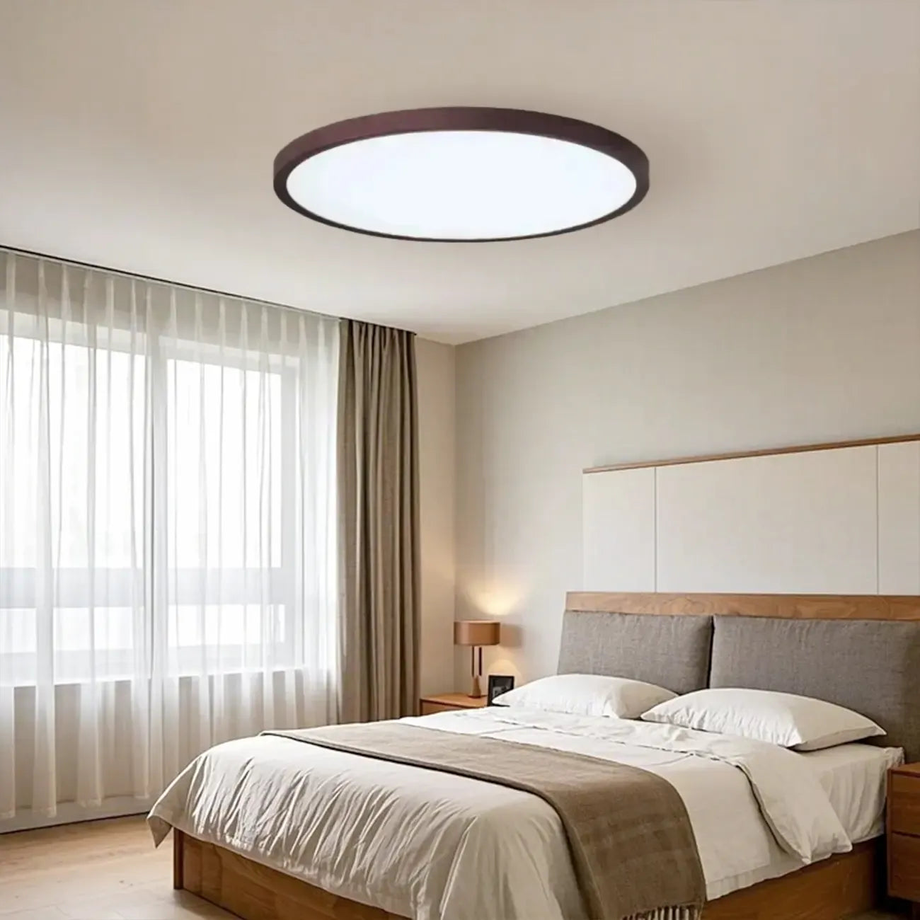 Plafonnier LED circulaire moderne encastré pour chambre à coucher