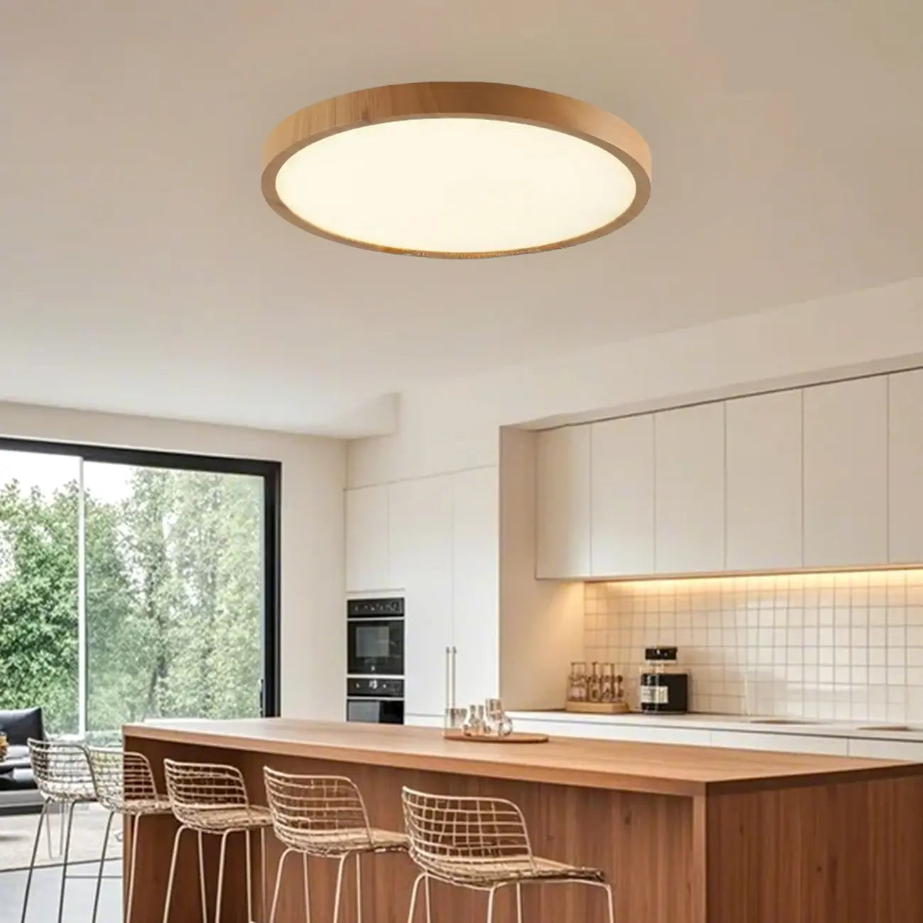 Plafonnier LED circulaire moderne encastré pour chambre à coucher