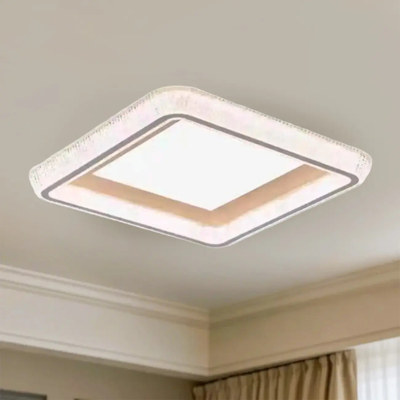 Plafonnier moderne à intensité variable en cristal pour chambre à coucher