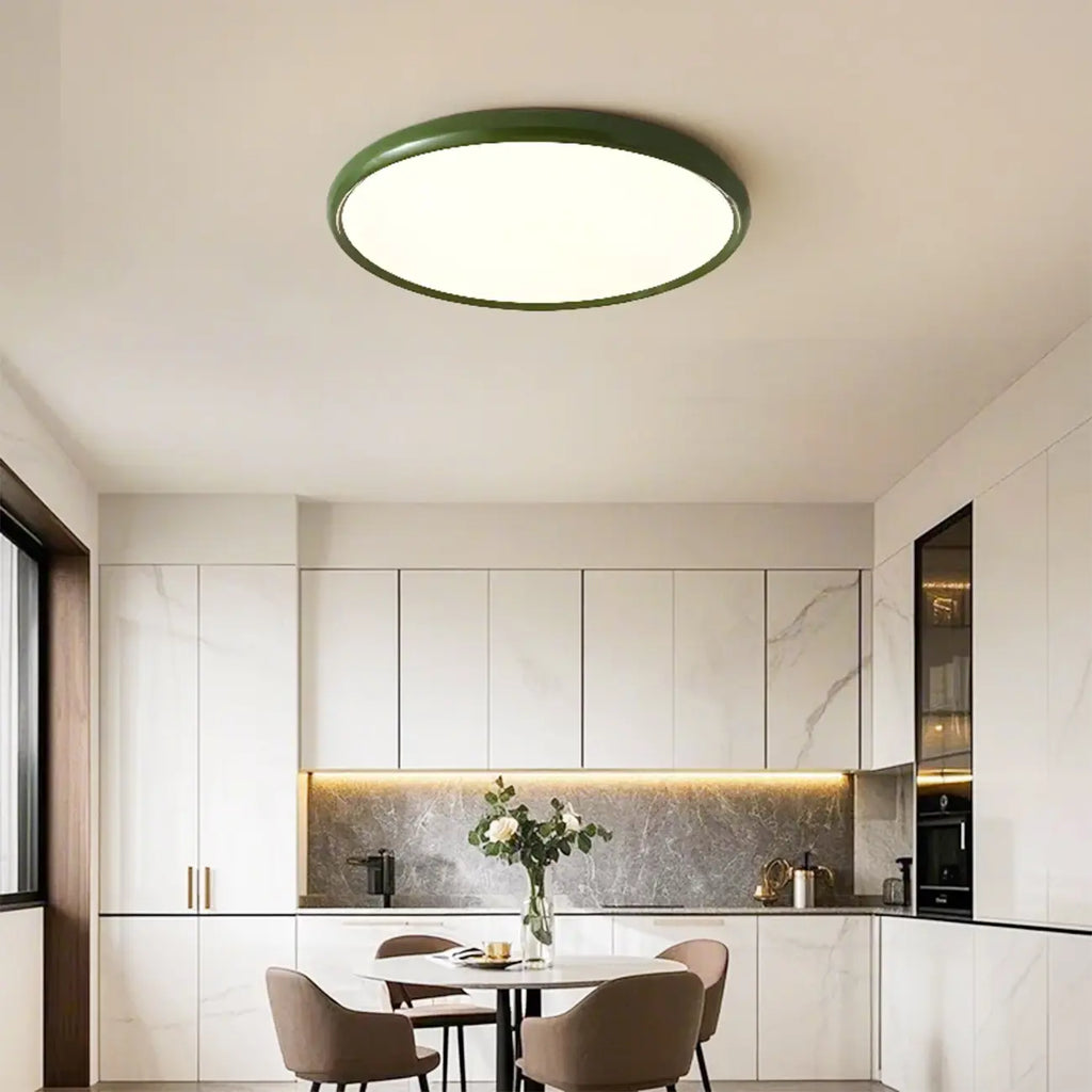 Plafonnier LED rond en acrylique à intensité variable pour usage résidentiel