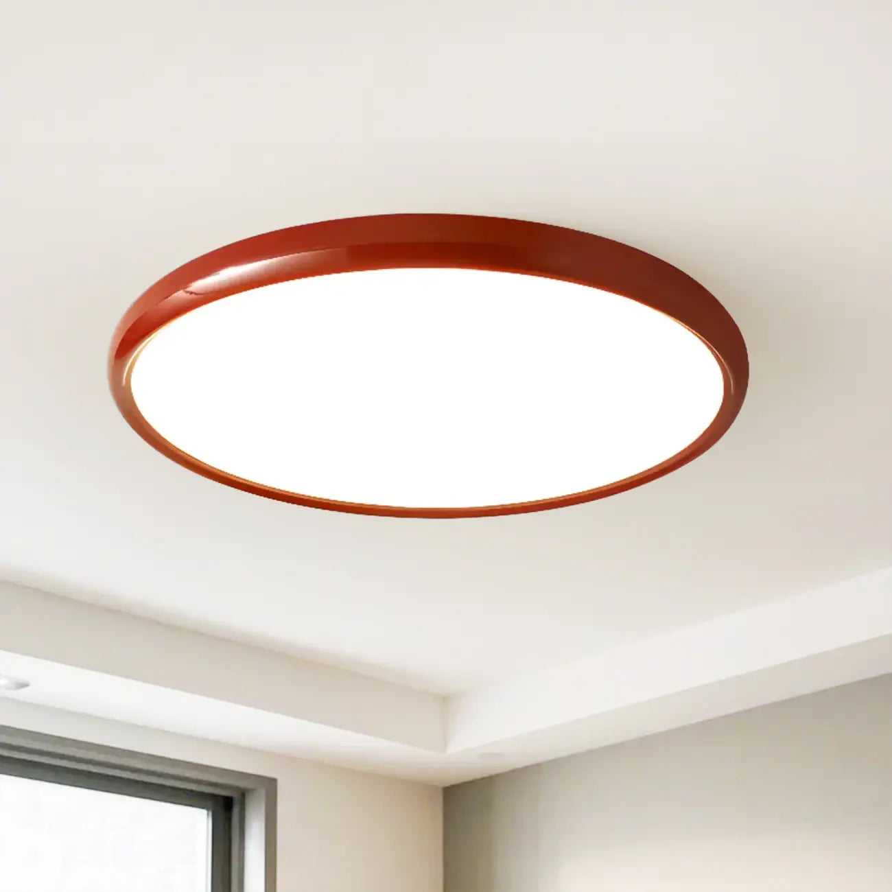 Plafonnier LED rond en acrylique à intensité variable pour usage résidentiel