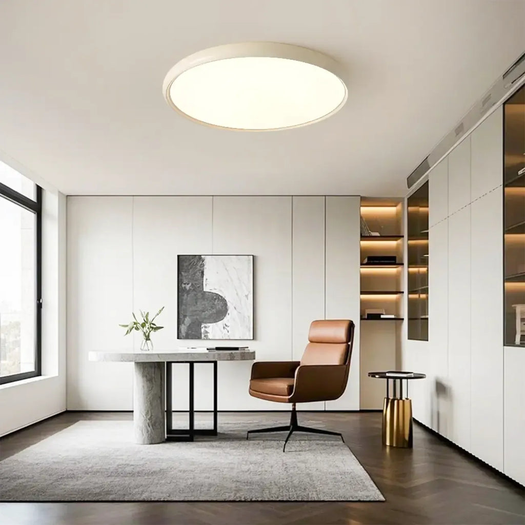 Plafonnier LED rond en acrylique à intensité variable pour usage résidentiel