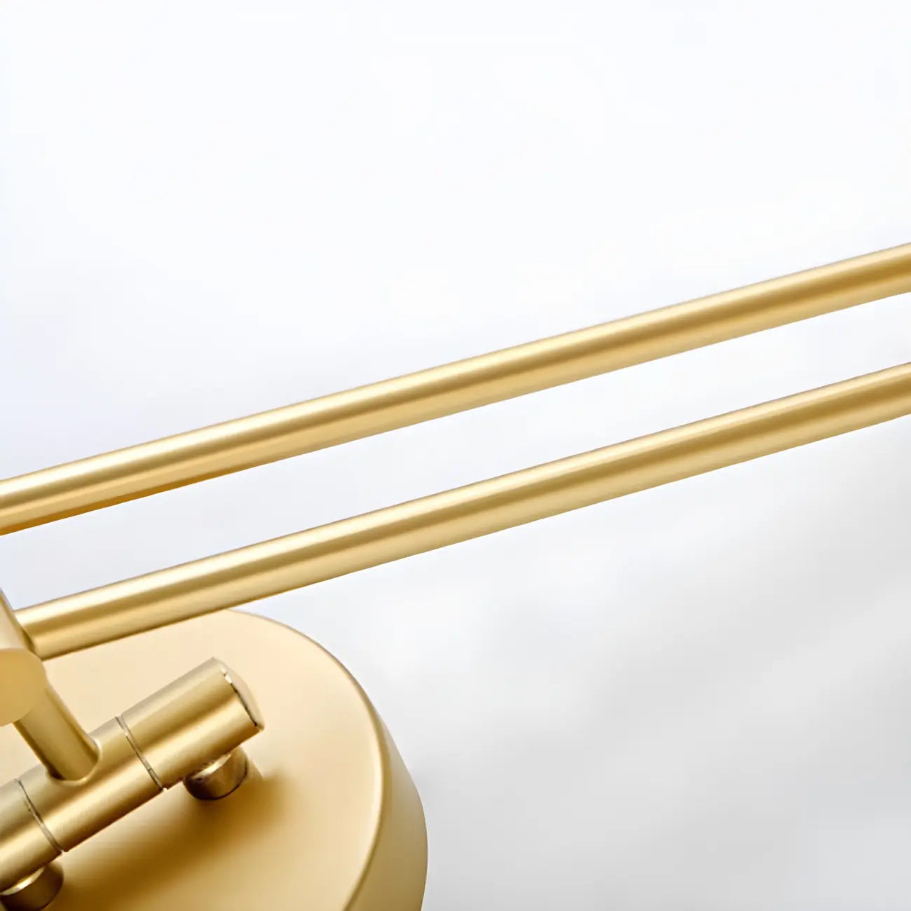 Applique murale moderne dorée à bras articulé réglable avec abat-jour blanc