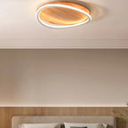 Plafonnier LED rond encastré en bois naturel nordique