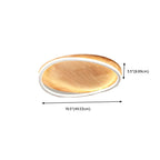 Plafonnier LED rond encastré en bois naturel nordique