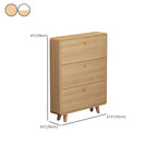 Meuble à chaussures étroit et moderne en bois massif pour petits espaces