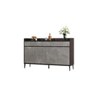 Meuble à chaussures moderne en bois gris avec plateau de rangement