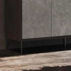 Meuble à chaussures moderne en bois gris avec plateau de rangement