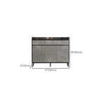 Meuble à chaussures moderne en bois gris avec plateau de rangement