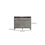 Meuble à chaussures moderne en bois gris avec plateau de rangement