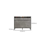 Meuble à chaussures moderne en bois gris avec plateau de rangement