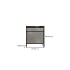 Meuble à chaussures moderne en bois gris avec plateau de rangement