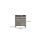 Meuble à chaussures moderne en bois gris avec plateau de rangement