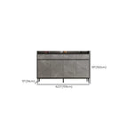 Meuble à chaussures moderne en bois gris avec plateau de rangement