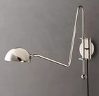 Applique murale à bras articulé avec abat-jour en cuivre à 1 lumière